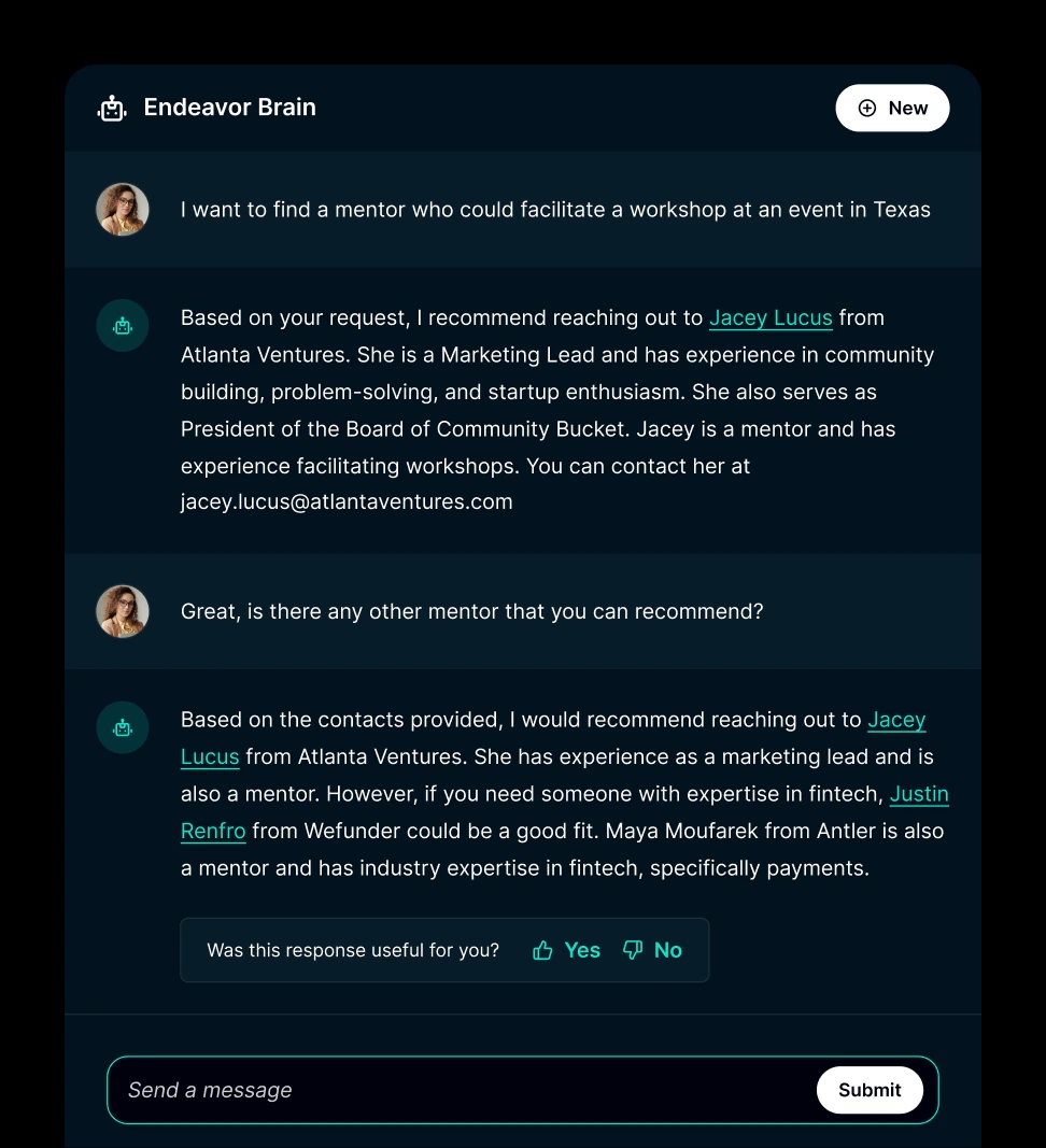 Chat and feedback