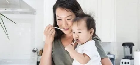 Person holding a baby